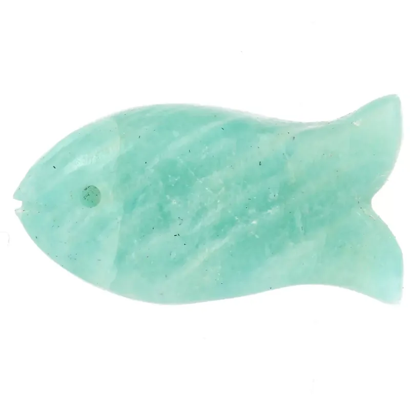 Prezzo Ridotto Pendentif poisson 21×11 mm en pierre gemme – Amazonite x1