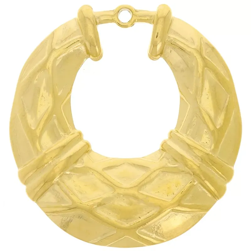 Ultimissimo Modello Pendentifs gouttes évidés effet tressé 31×29 mm – Acier inoxydable 304L Doré x2