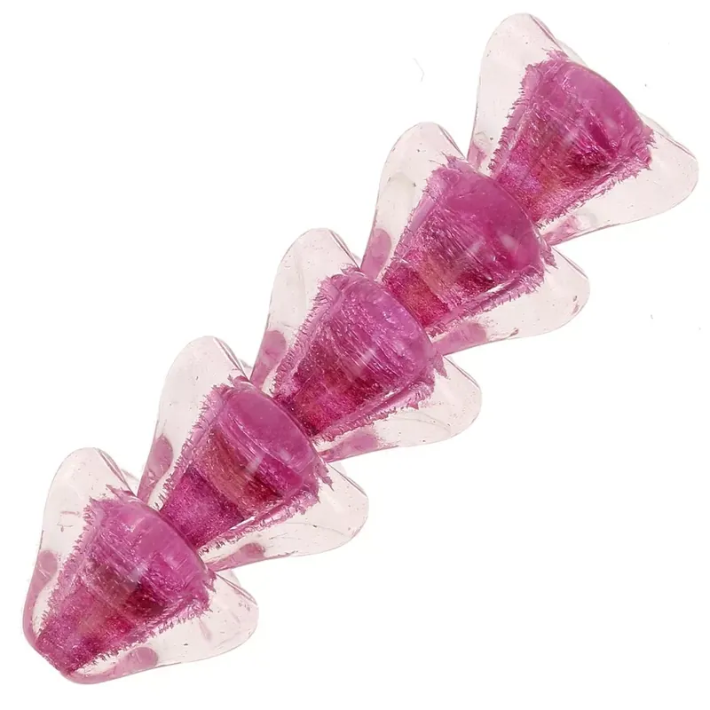 Perles fleurs cloches en verre 6x8 mm - Crystal Rose x10 Novità