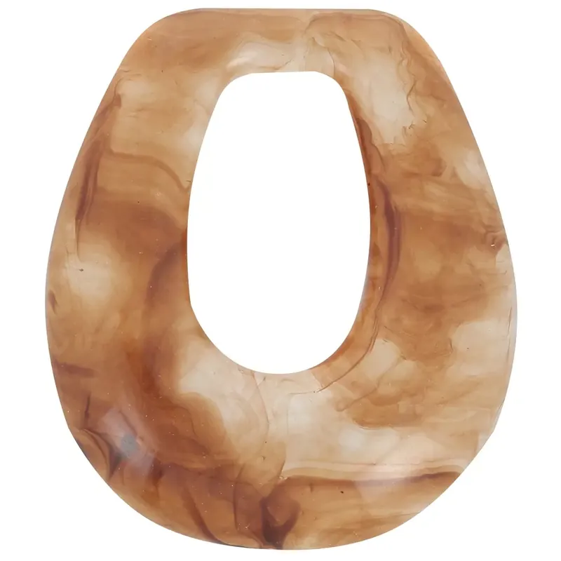Prezzo Di Fabbrica Pendentif goutte évidée en résine translucide 28x25 mm - Marbré Ambre x1