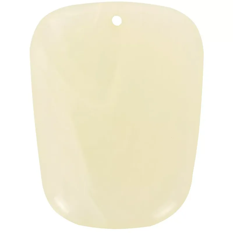 Promozione Pendentif trapèze en résine translucide - 28x22 mm - Marbré Ivoire x1