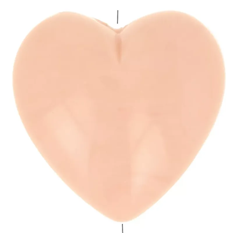 Moderno Perle coeur 17x18 mm en résine opaque - Peach x1