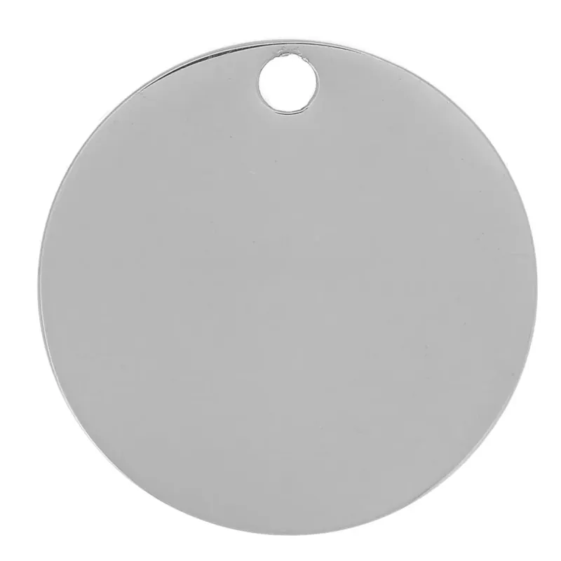 Breloques médaille à graver 12 mm – Acier inoxydable 304L x4 Popolare