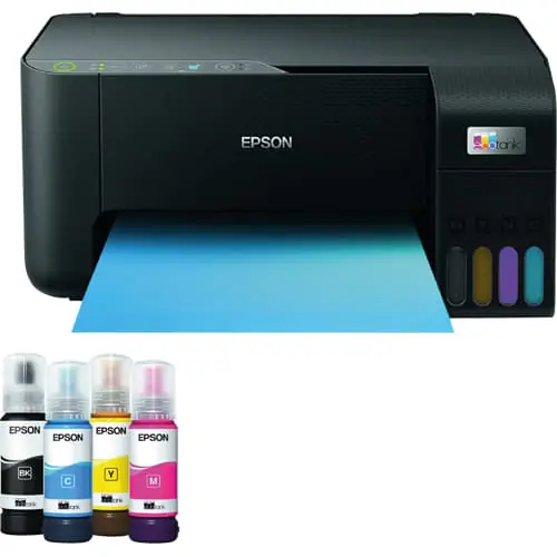 Ultimissimo Modello EPSON Multifonction 3en1 à réservoir d&rsquo;encre 4 couleurs ET-2864 kit 4 bouteilles inclus