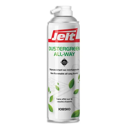 Vendita Finale JELT Aérosol dépoussiérant DUSTERGREEN toutes positions gaz1234ze HFO sans HFC 650ml300g 108910