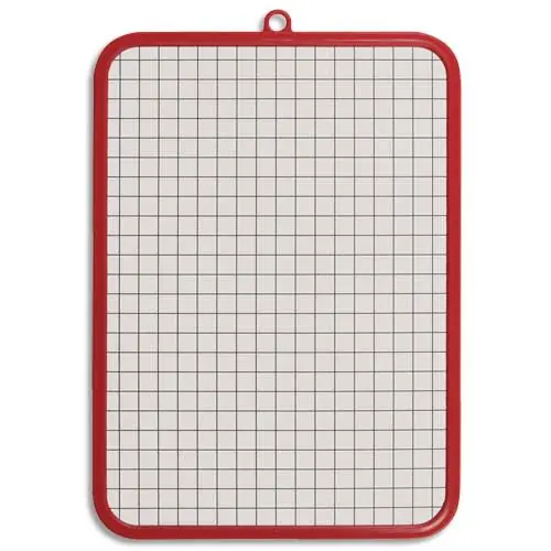 Occasione WONDAY Ardoise cartonnée 19 x 26 cm Blanche et une face quadrillée 10 x 10 cm – Cadre plastique couleur
