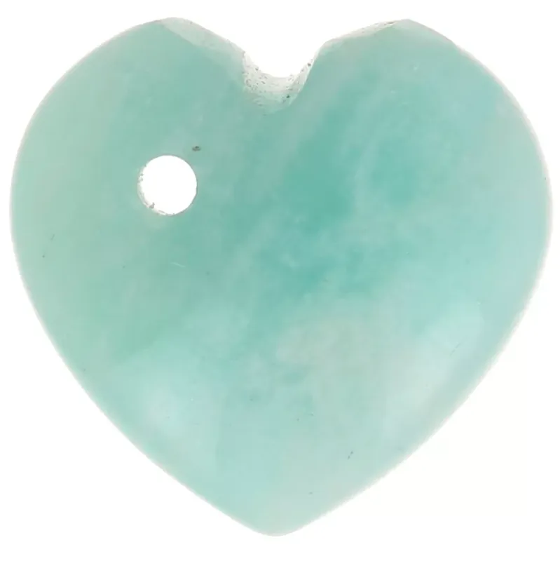 Occasione Sequin coeur 10 mm en pierre gemme – Amazonite x1