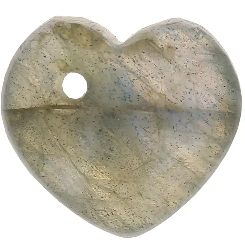 Bestseller Sequin coeur 10 mm en pierre gemme – Labradorite x1
