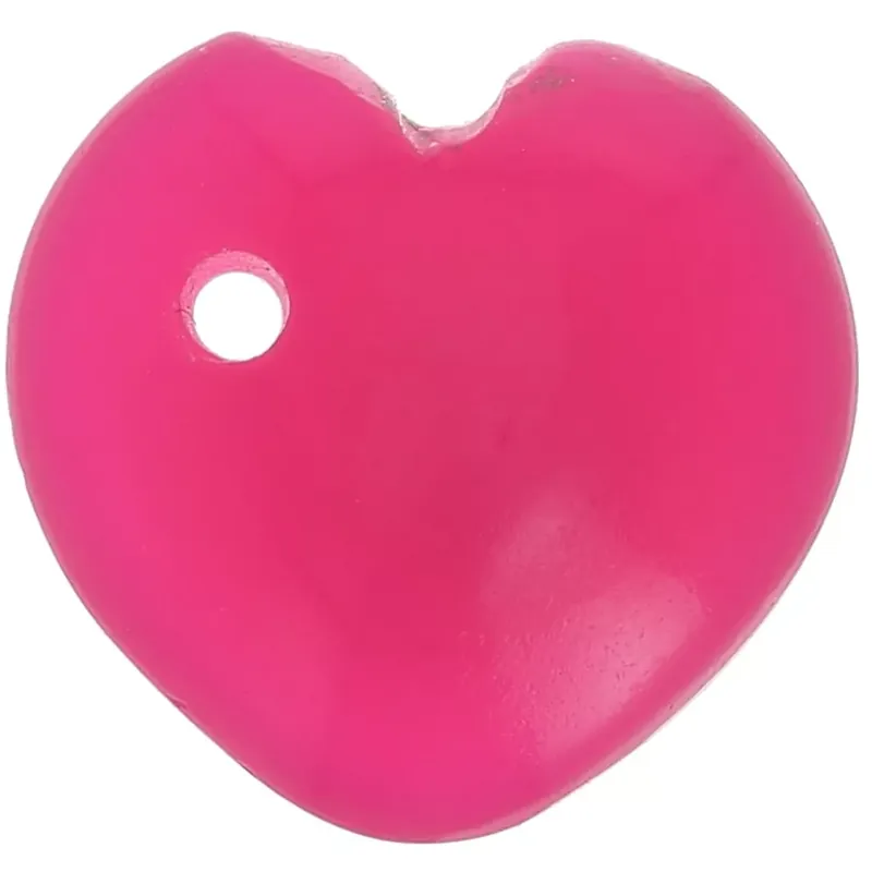 Reso Gratuito Sequin coeur 10 mm en pierre gemme teintée – Calcédoine rose x1