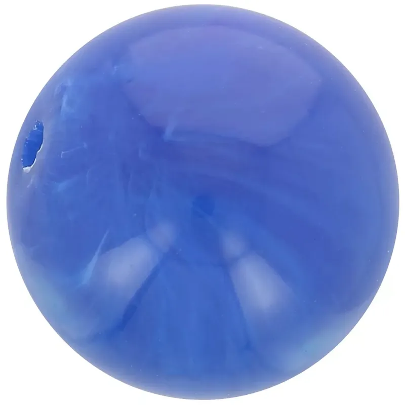 Perle en résine opaque 12 mm – Bleu royal marbré x6 Saldi