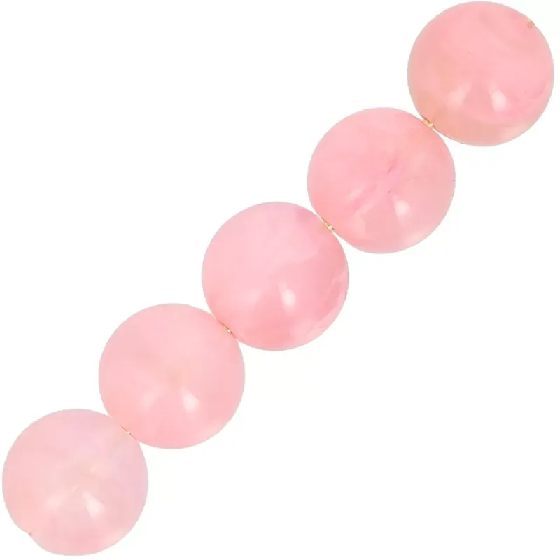 Perles en résine transparente 6 mm – Rose marbré x20 Must-Have