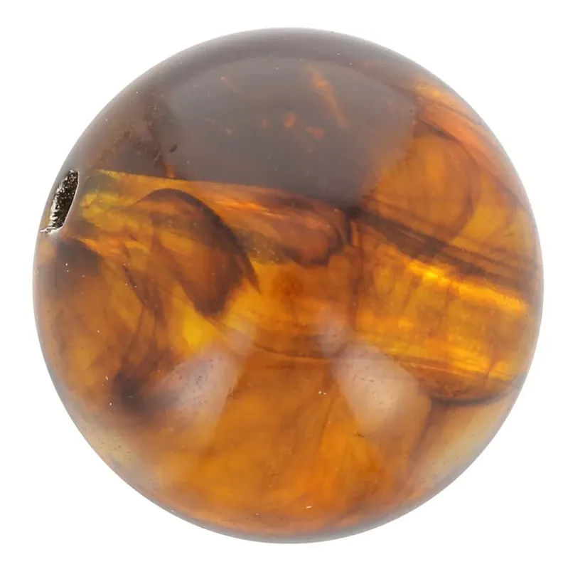 Spedizione Espresso Perle en résine transparente 10 mm – Ambre marbré x8