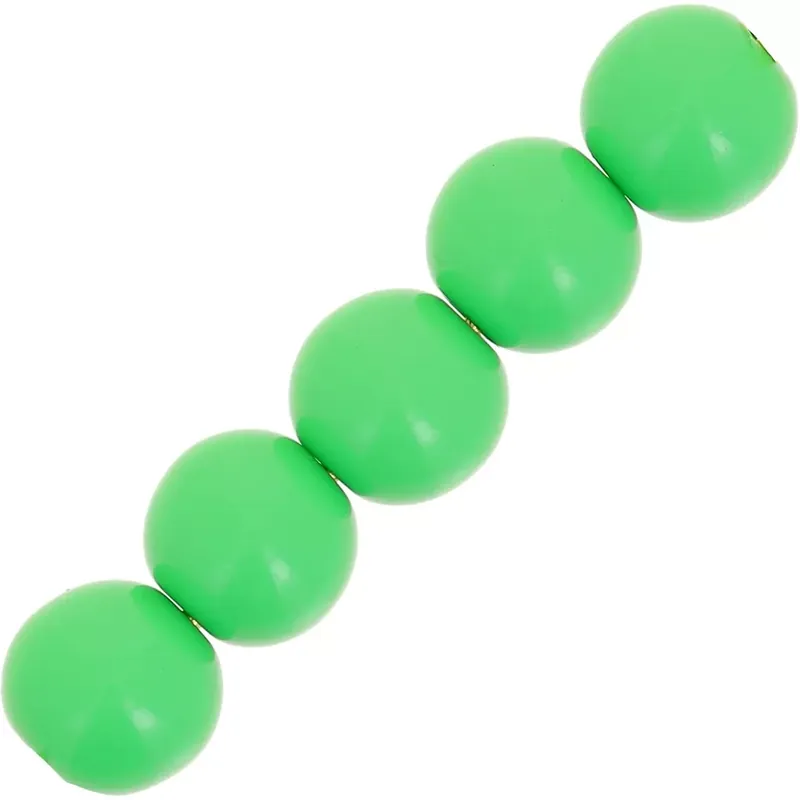 Prezzo Basso Perles en résine opaque 6 mm – Vert prairie x10