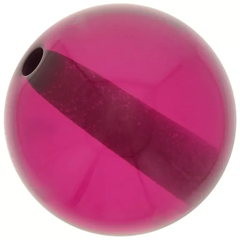 Fatto A Mano Perle en résine transparente 14 mm – Pourpre x1