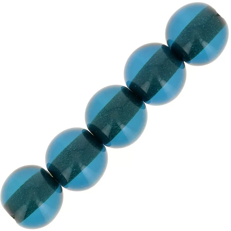 Affare Perles en résine transparente 6 mm – Bleu canard x10