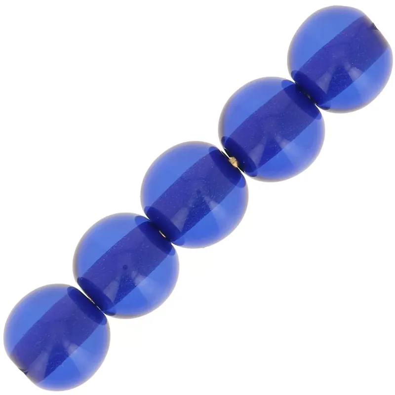 Ultimissimo Modello Perles en résine transparente 6 mm – Bleu royal x10