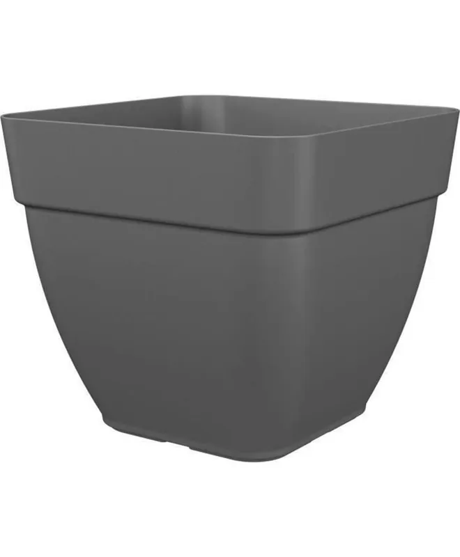 Pot à fleurs et plantes carréCapri Campana – Plastique – 37 x 37 cm – Anthracite In Voga