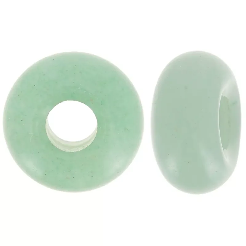 Ultimissimo Modello Perle ronde gros trou – donuts – 14 mm en pierre gemme – Aventurine x1
