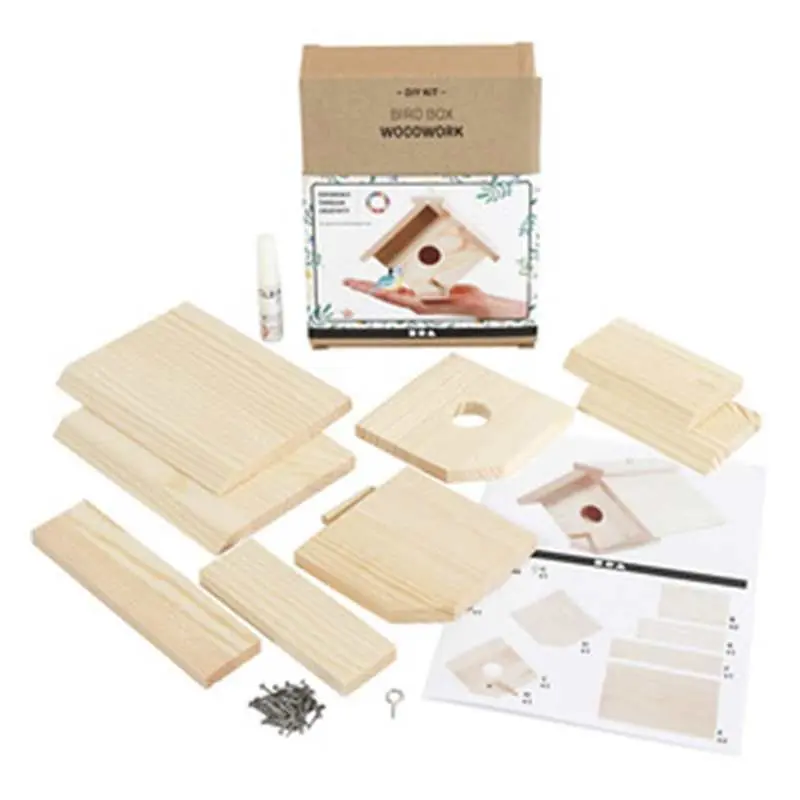 Compra Oggi Stesso Nichoir DIY en bois à monter et décorer 13 x 14,5 x 16 cm