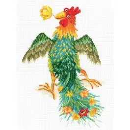 Kit broderie point de croix RTO Je suis l&rsquo;oiseau de feu Economico