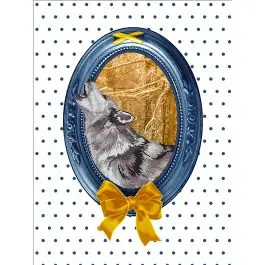 Kit broderie point de croix Marie Coeur Le loup Vendita Finale