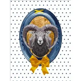 Kit broderie point de croix Marie Coeur Le mouflon Professionale
