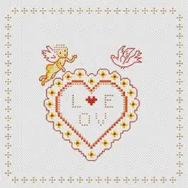 Kit broderie point de croix avec perles Marie Coeur Love Offerta Limitata