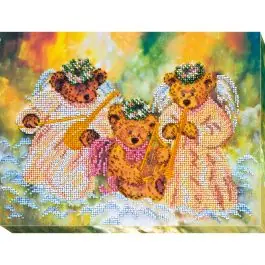 Prezzo Basso Kit de broderie avec perles Abris Art Ours anges