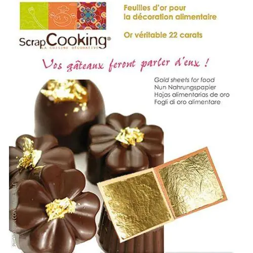 10 feuilles d&rsquo;or comestibles Economico