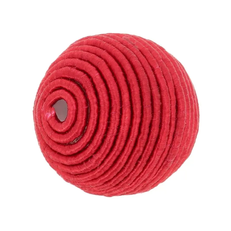 Ultimissimo Modello Perle recouverte de fil coton 12 mm – Rouge x1