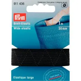 Vendita Finale Mercerie – Elastiques Prym Elastique large 20mm noir