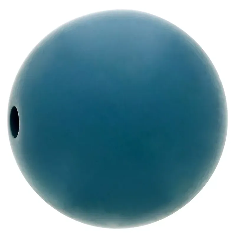 Perle en résine opaque effet mat 12 mm – Bleu canard x1 Moderno