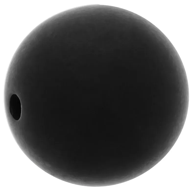 Perle en résine opaque effet mat 12 mm – Noir x1 Compra Adesso