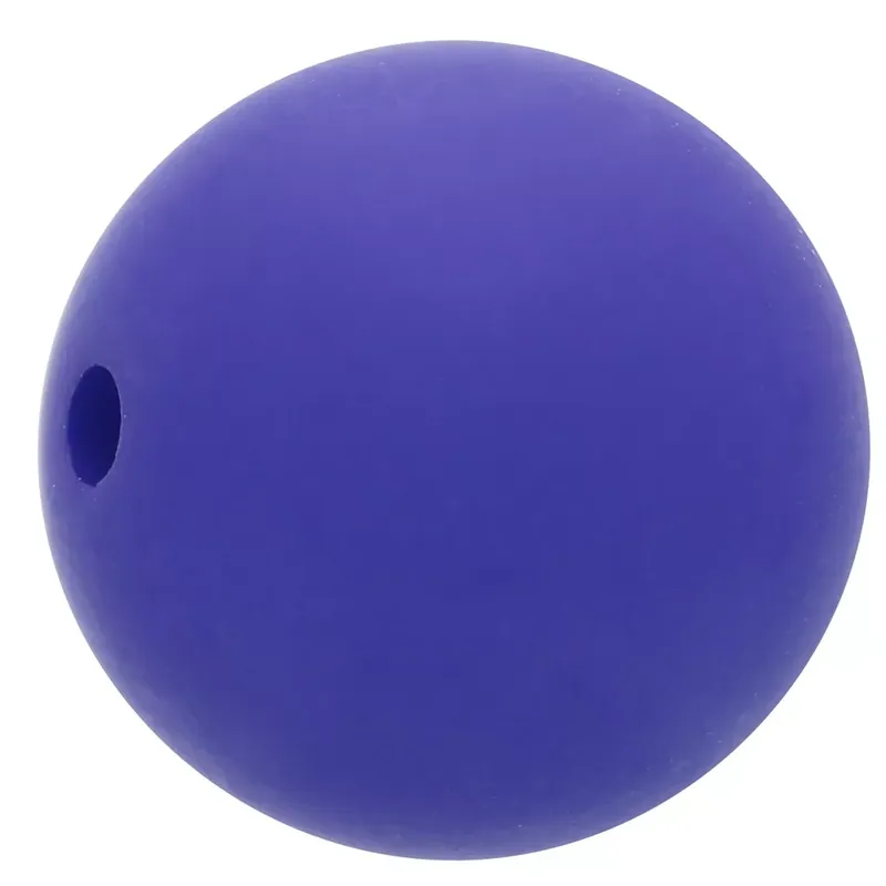 Alta Qualità Perle en résine opaque effet mat 14 mm – Bleu royal x1