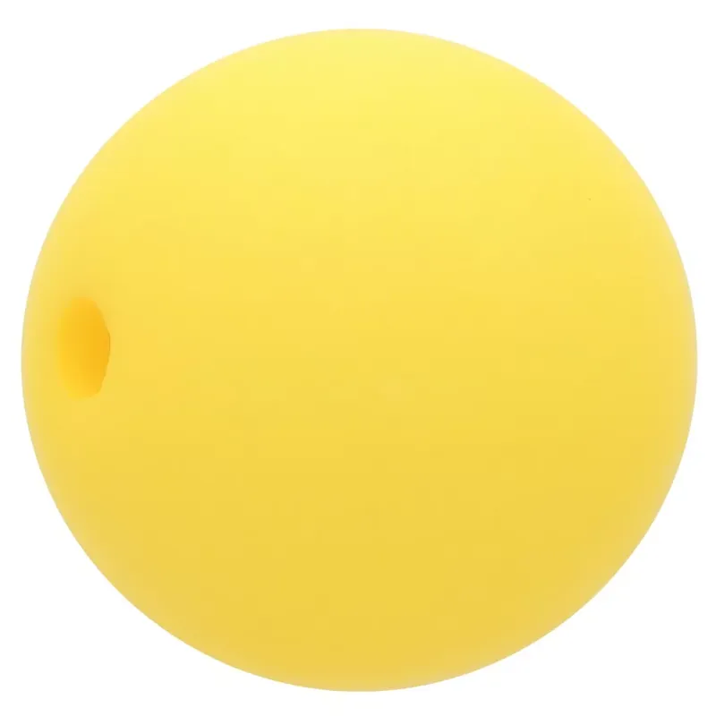 Autentico Perle en résine opaque effet mat 12 mm – Jaune soleil x1