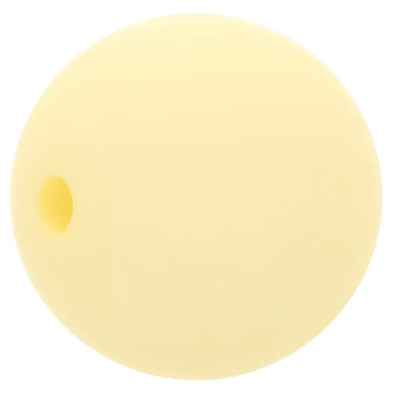 Perle en résine opaque effet mat 14 mm – Jaune pastel x1 Di Marca