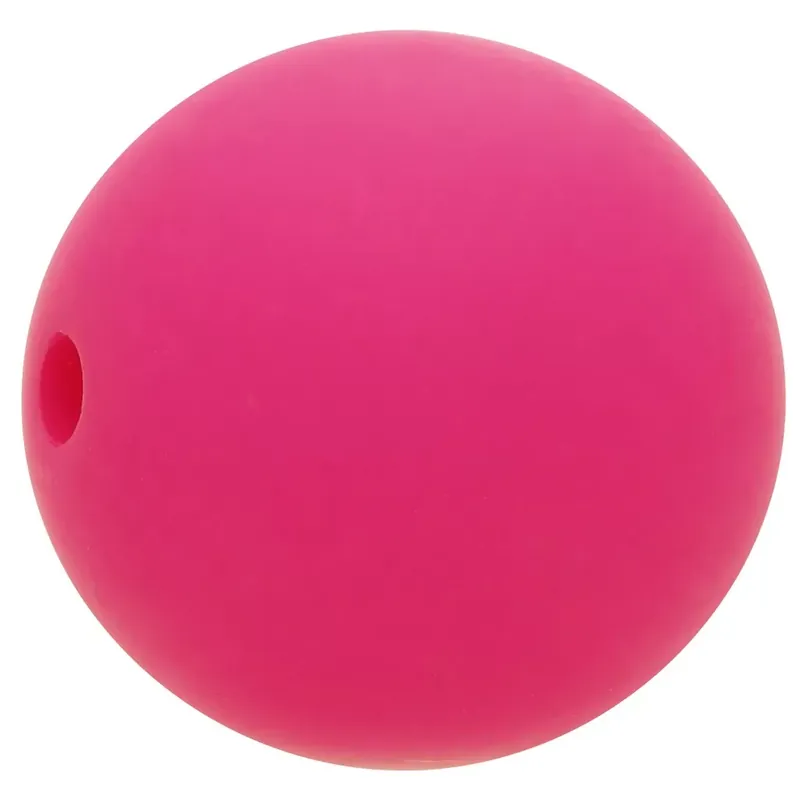 Perle en résine opaque effet mat 12 mm – Fuchsia x1 Saldi