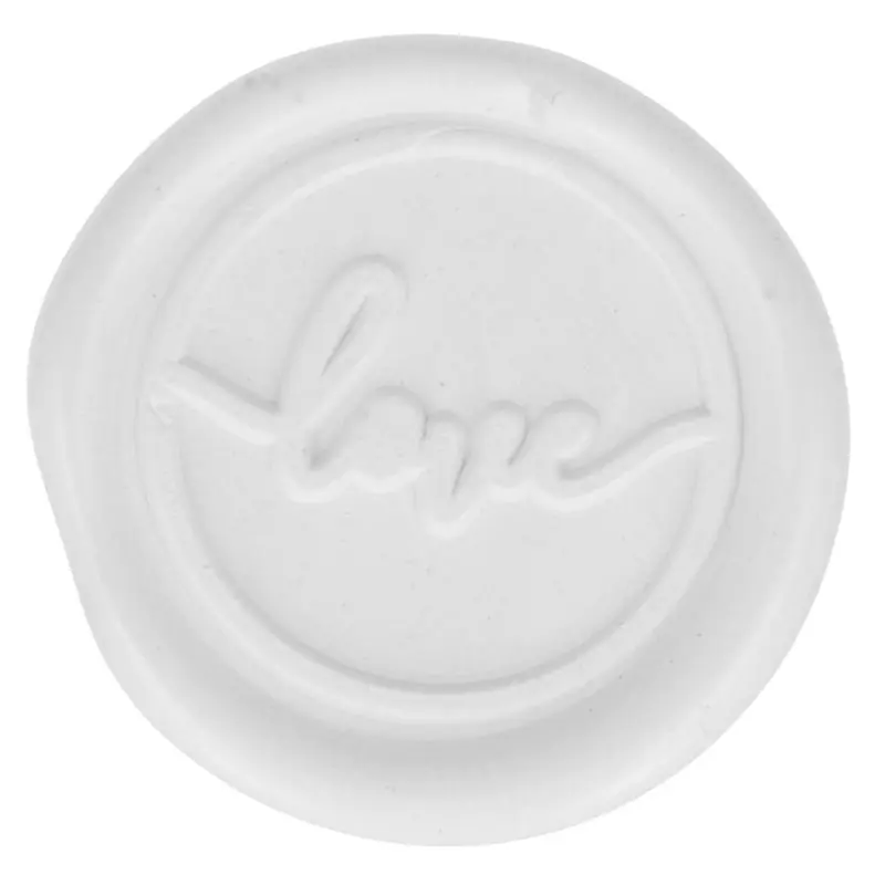 10 Sceaux de cire à coller blancs Love 25 mm Miglior Prezzo
