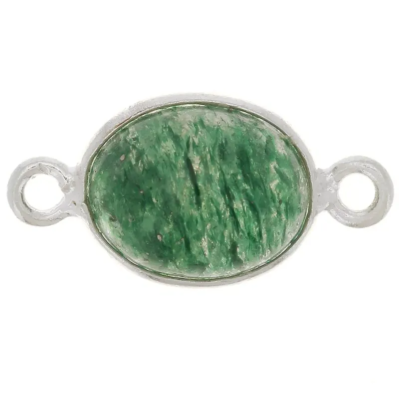 Ultimissimo Modello Intercalaire ovale en pierre gemme 13×8 mm – Argent 925 – Aventurine x1