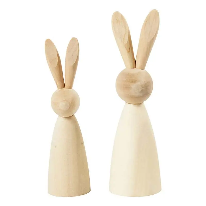 Ultime Pezzi 2 lapins en bois à décorer – 12 et 14 cm