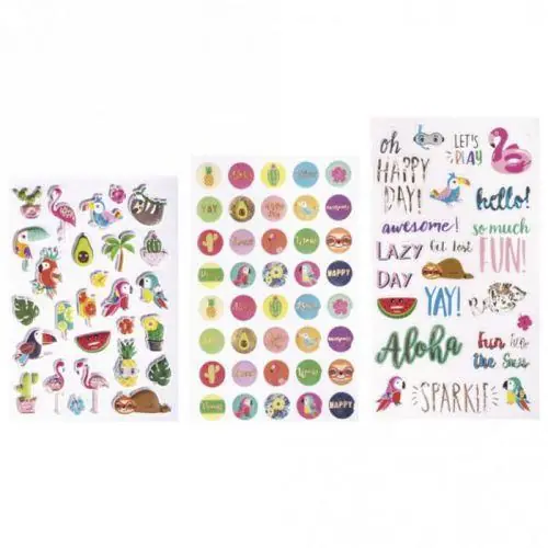 89 stickers colorés – Tropical Nuova Collezione