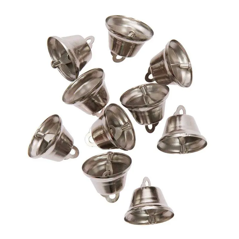 10 petites cloches en métal argenté In Voga