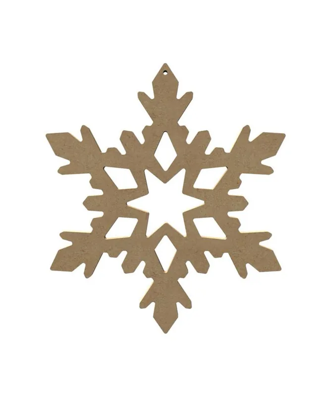 Affare Flocon de neige en bois MDF à décorer - 23 x 23 cm