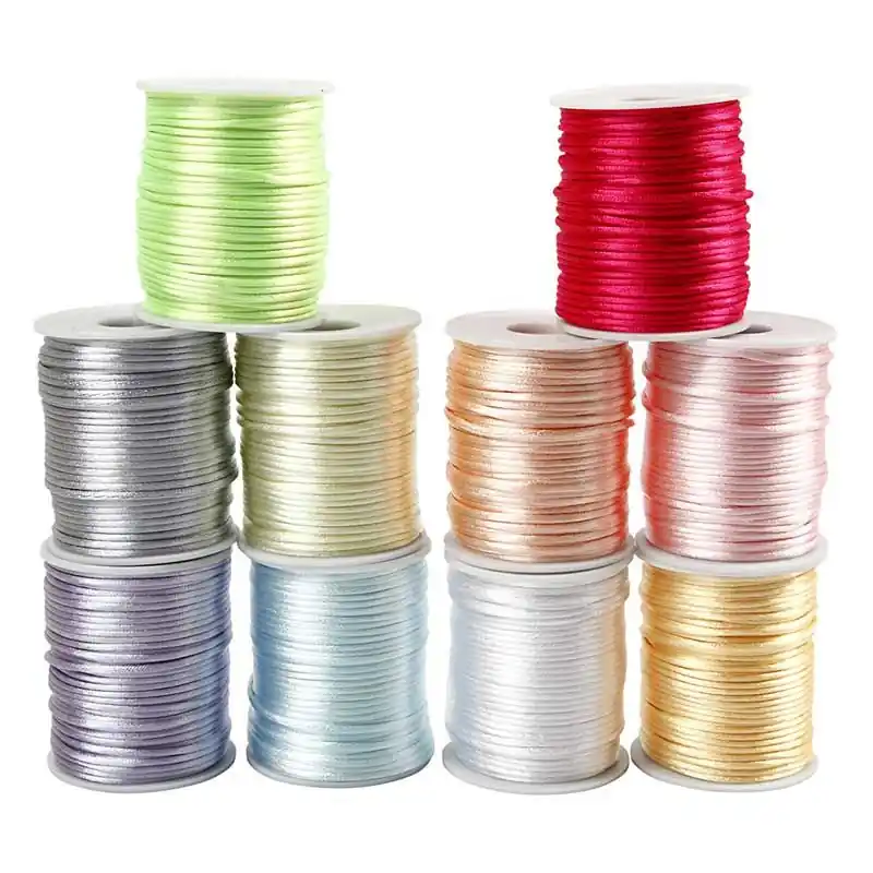 10 Cordons de satin pastel 2 mm x 50 m Garanzia Inclusa