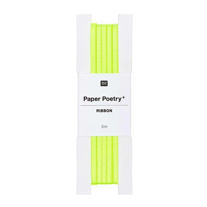 Vendita Finale Ruban de satin jaune fluo 3 m