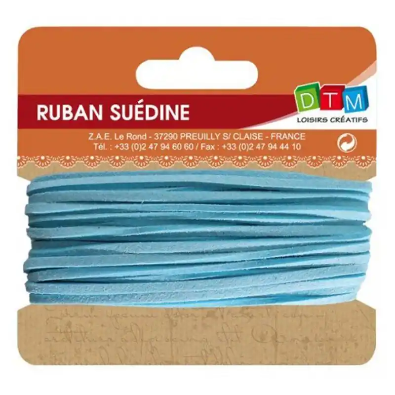 Ultimissimo Modello Ruban suédine 5 m – Bleu clair