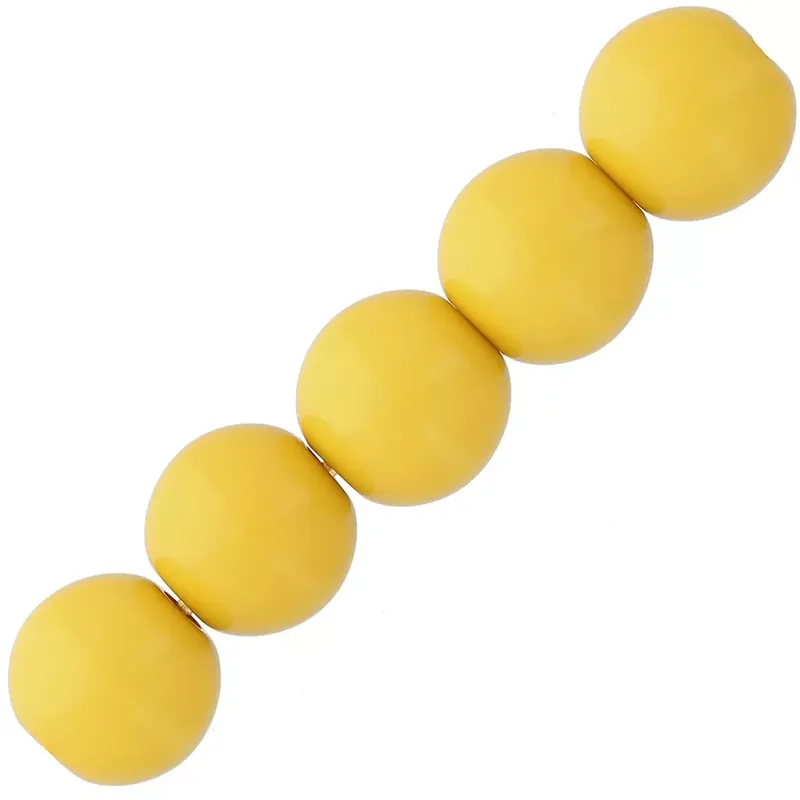 Affare Perles en résine opaque 6 mm – Ocre x10