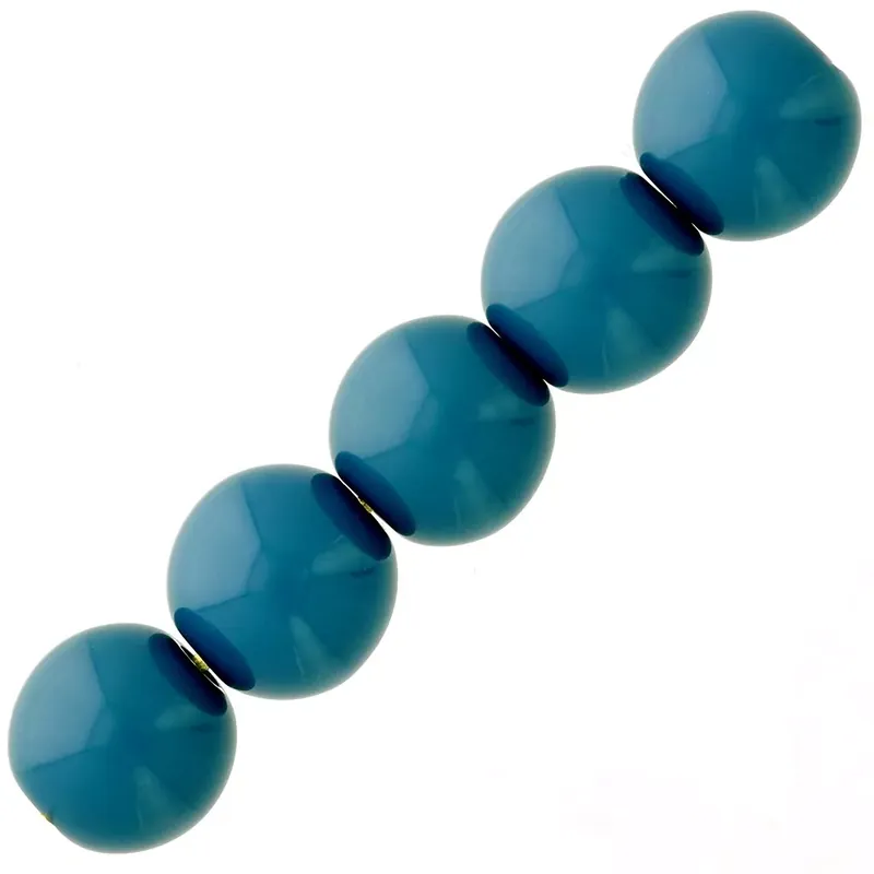 Alta Qualità Perles en résine opaque 6 mm – Bleu canard x10