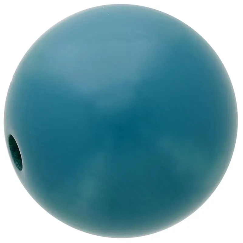Nuovo Arrivo Perle en résine opaque 12 mm – Bleu canard x1