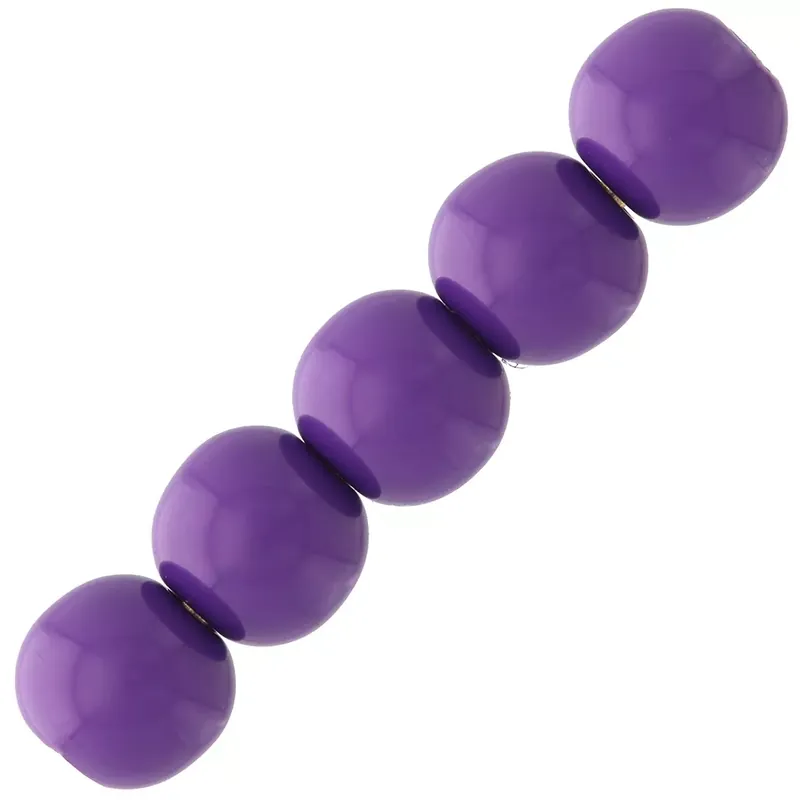 Garanzia Inclusa Perles en résine opaque 4 mm – Violet x15